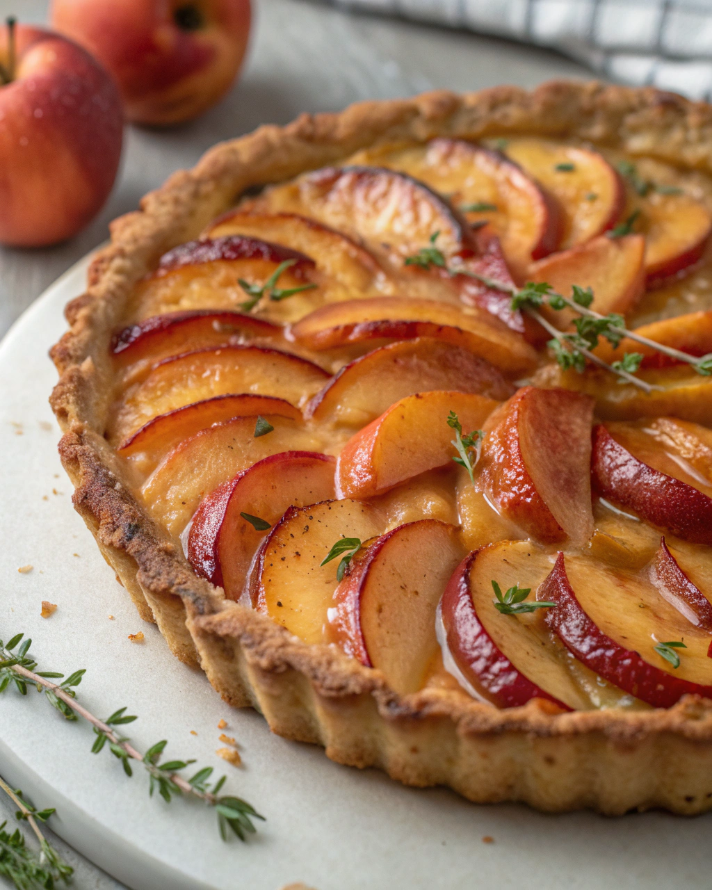 Tarte aux pommes rapide avec seulement 5 pommes  au four en 10 minutes !