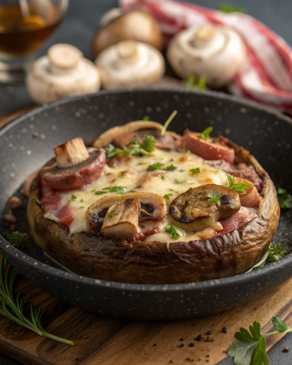 Jambon Sauce Madere Champignons