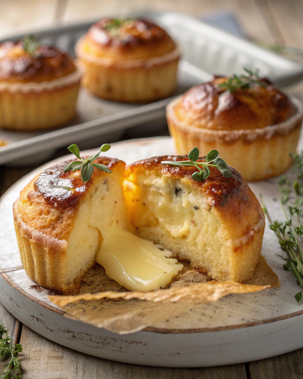 Muffins au fromage blanc et pudding à la vanille