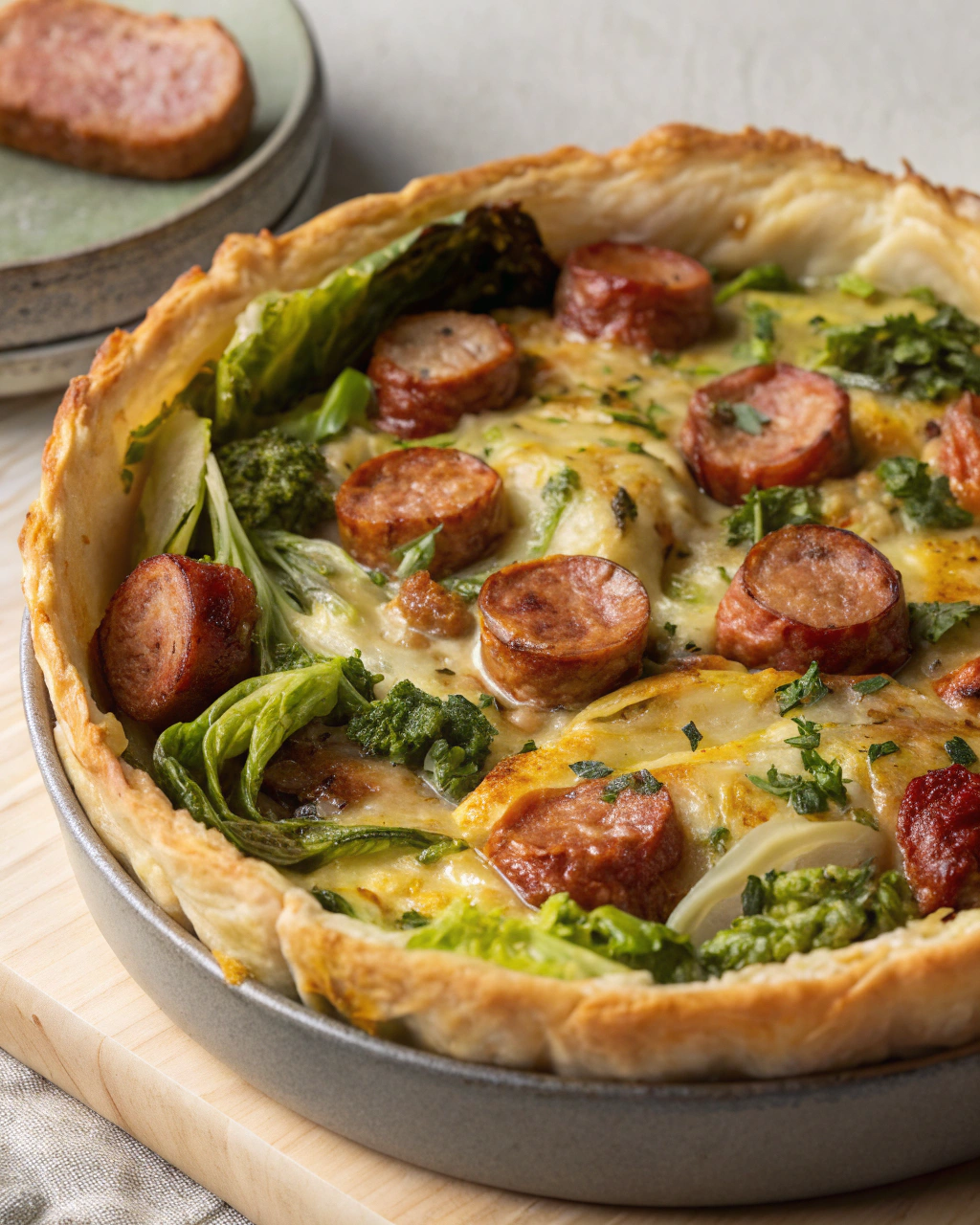 Chou Vert Braisé aux Saucisses