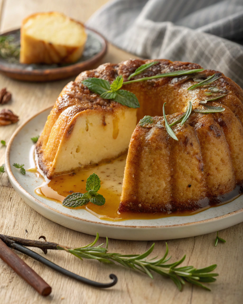 Gâteau au pudding vanille