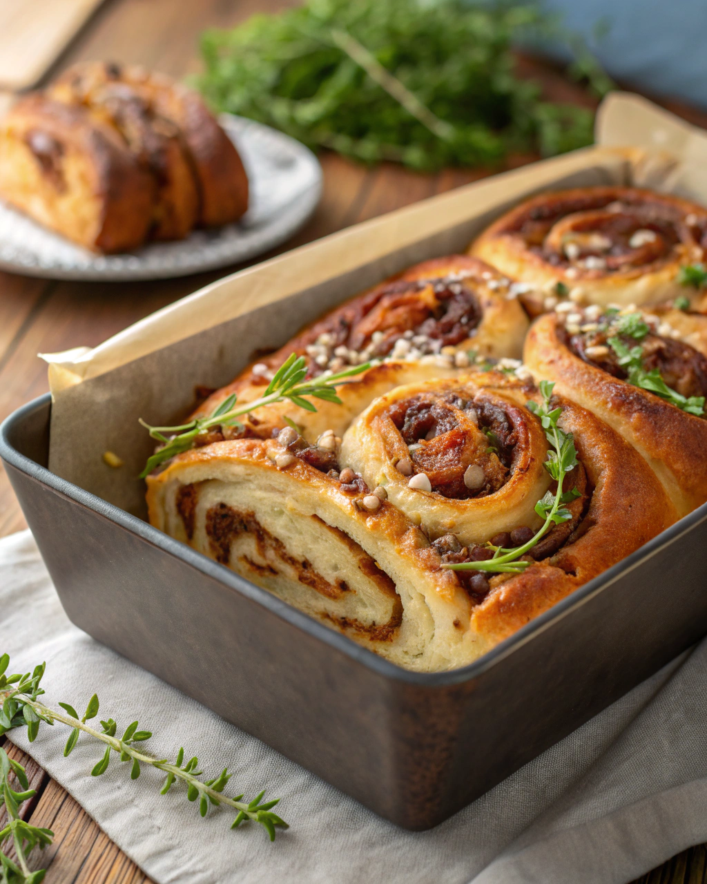 Brioche roulée aux noisettes maison
