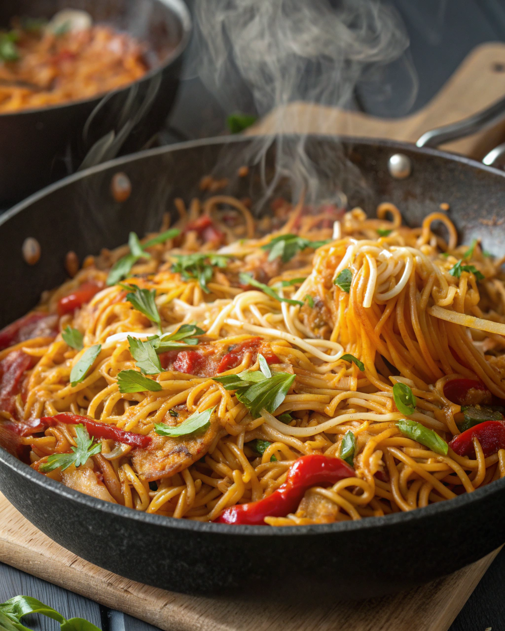 Nouilles sautées à la poêle