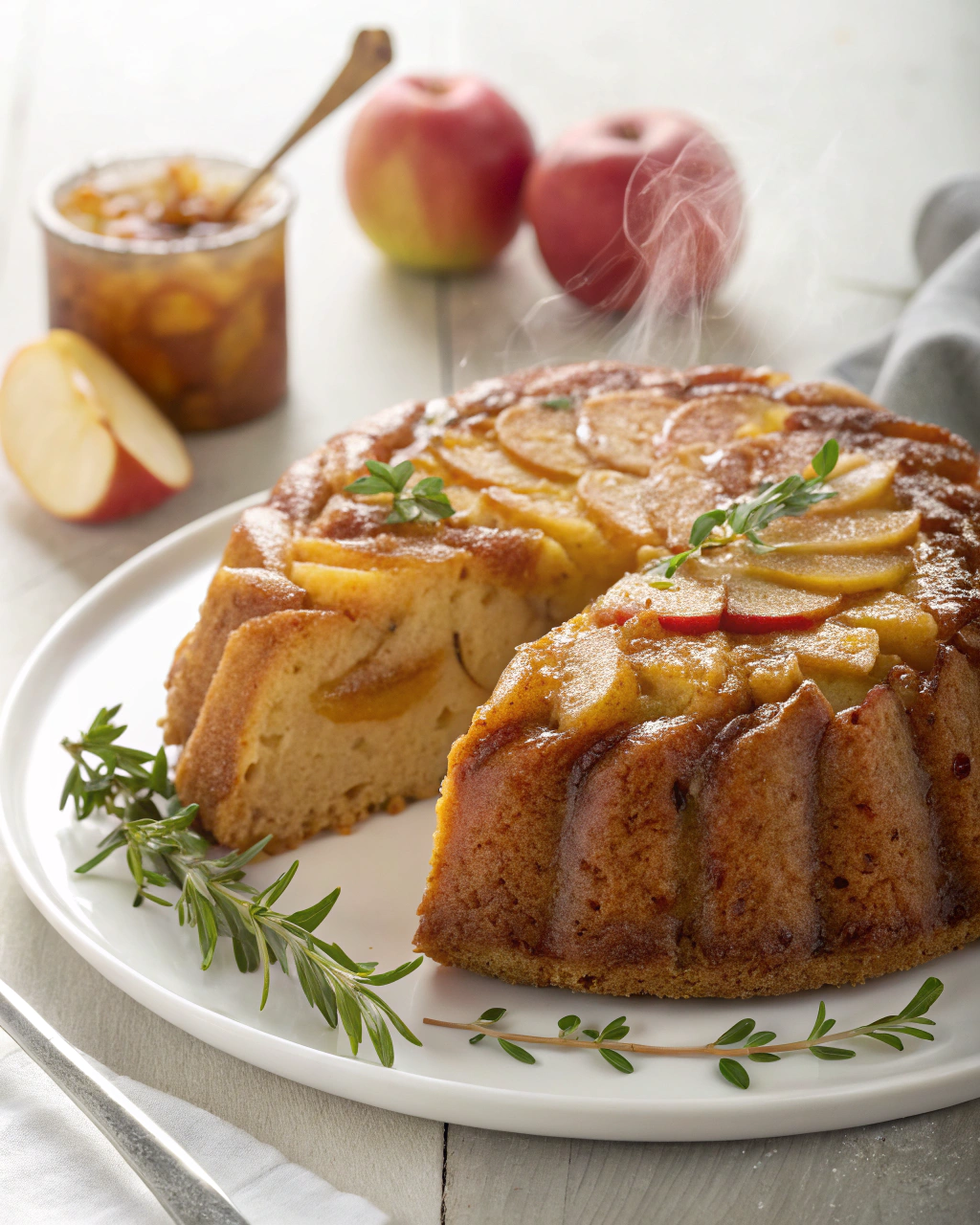 Gâteau à la compote de pommes moelleux