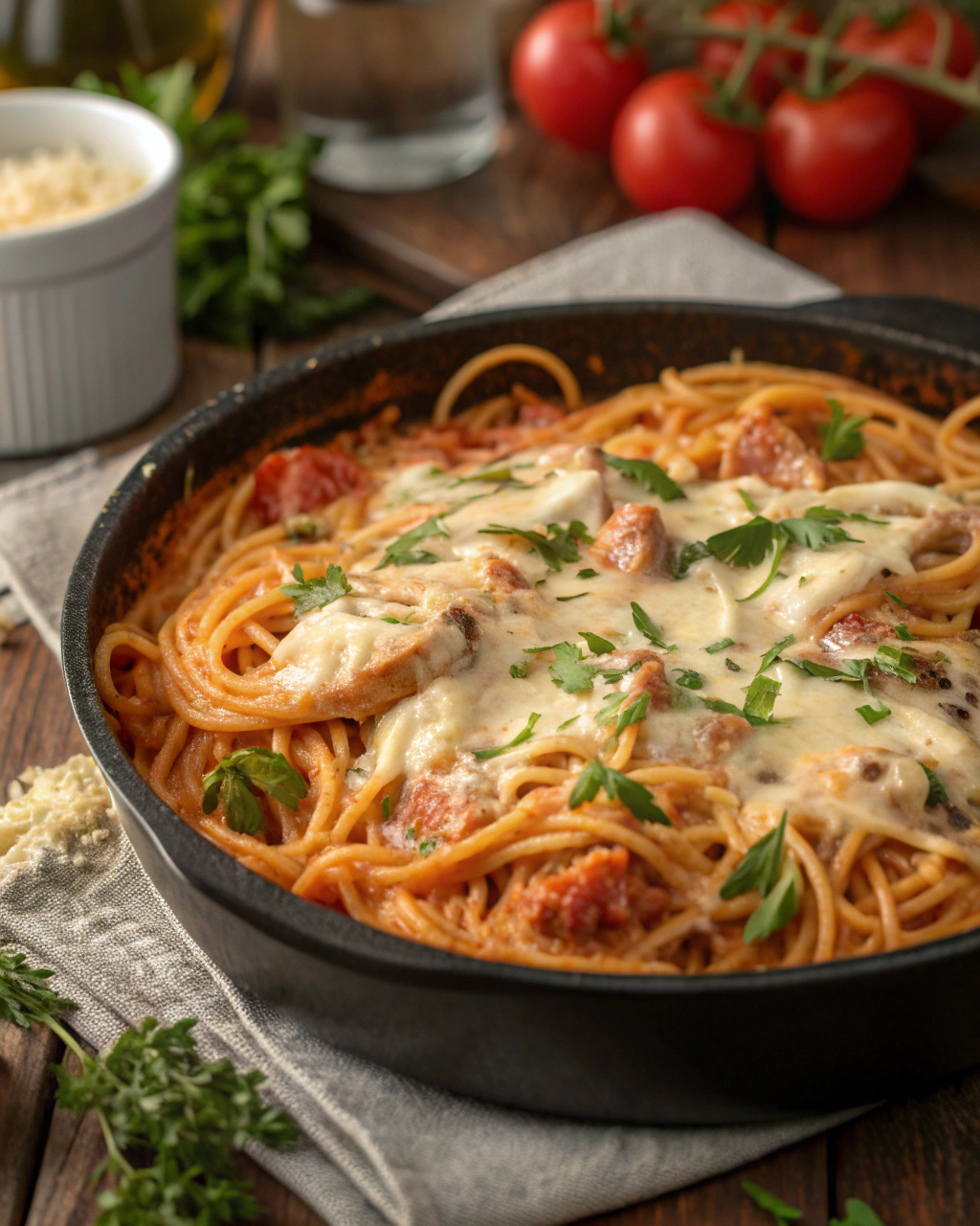 Spaghetti au thon crémeux