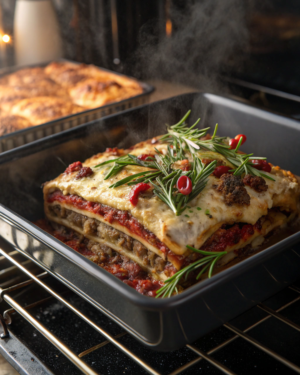 Viande de Noël en couches au four