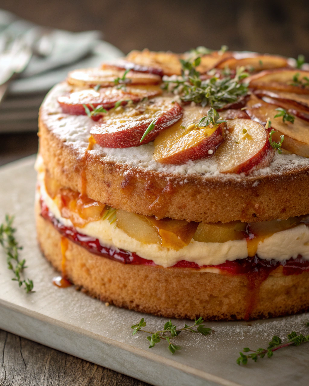 Gâteau aux pommes berlinois traditionnel