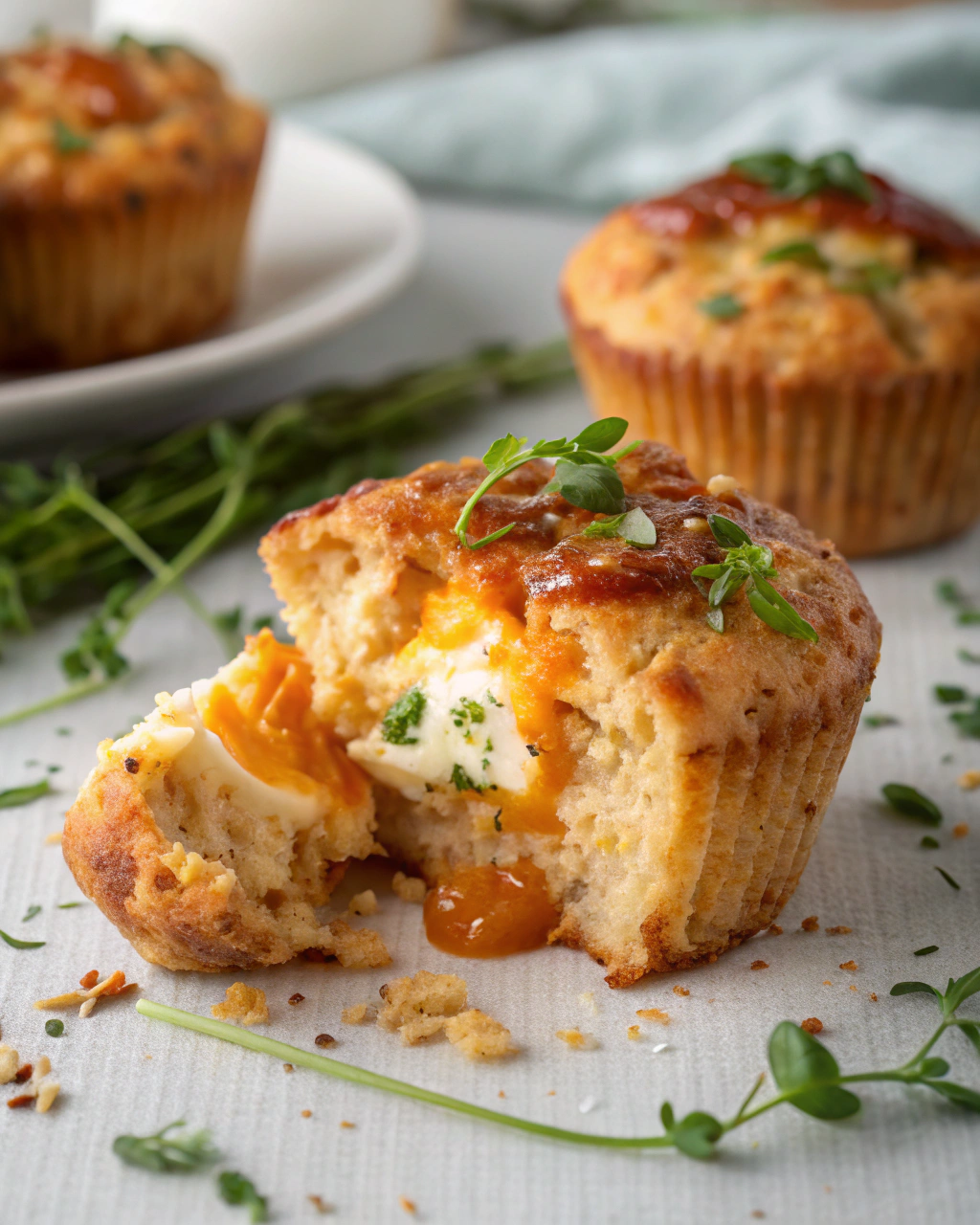 Muffins crumble au fromage blanc