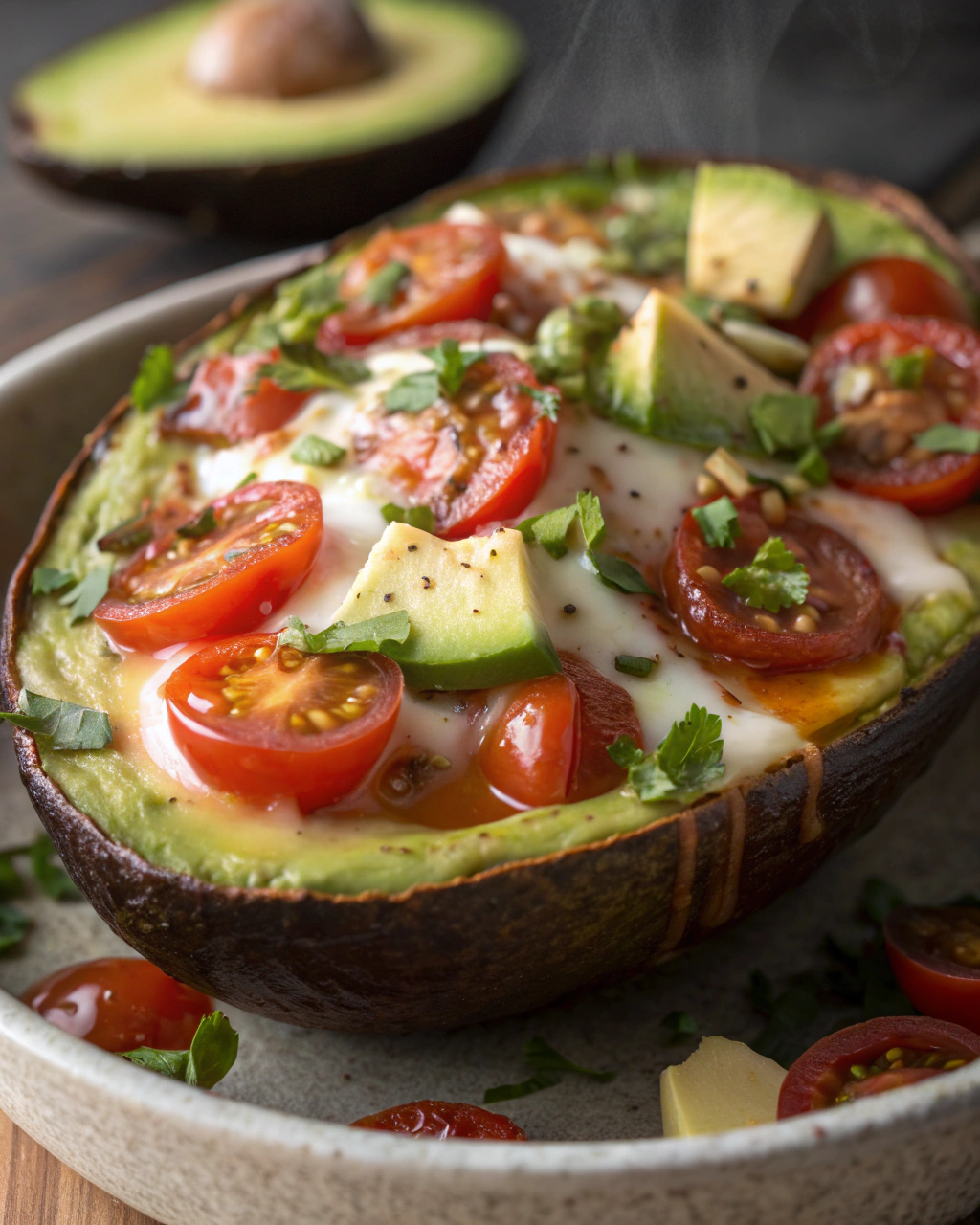 Pain avocat et tomates