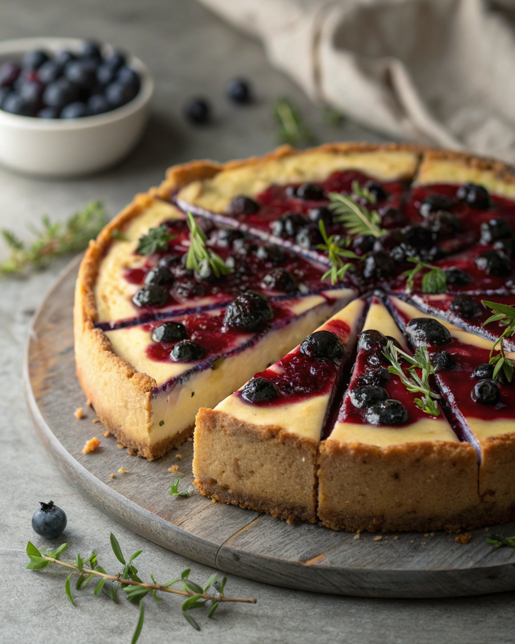 Cheesecake aux myrtilles sans cuisson