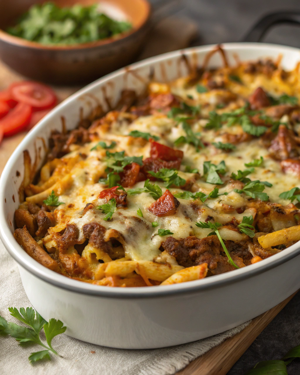 Gratin gyros aux spaetzle