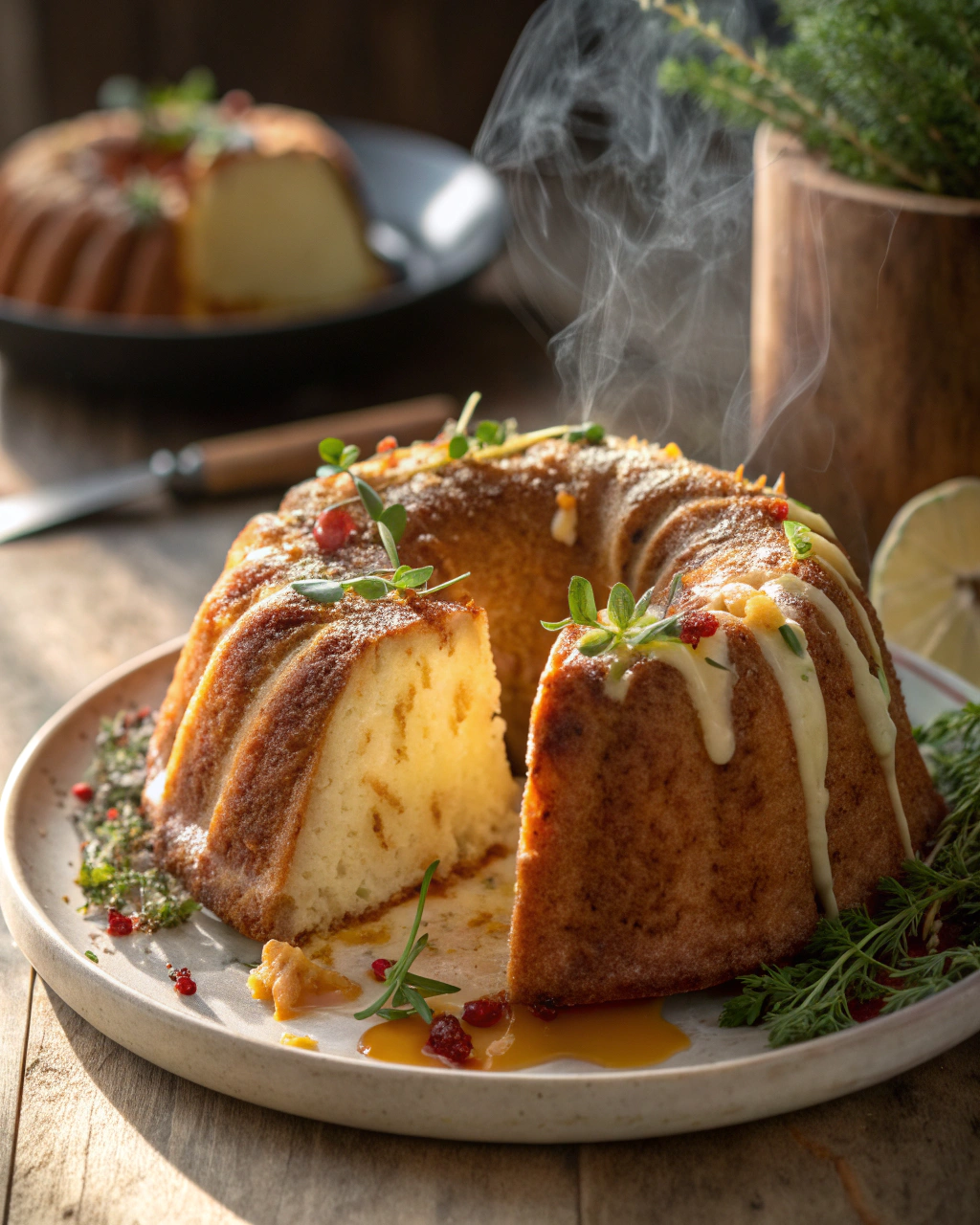 Gâteau kouglof au fromage blanc