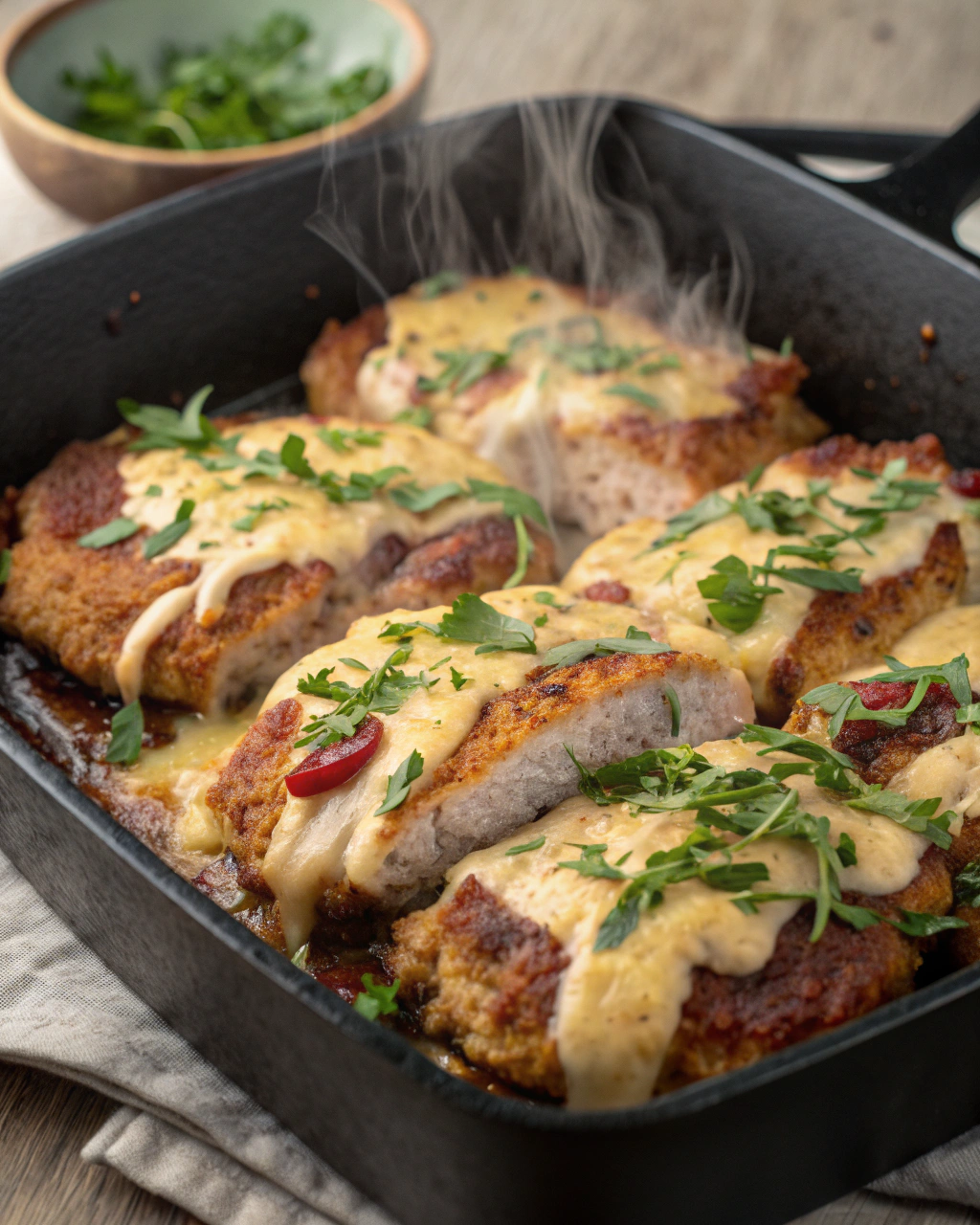 filets porc bacon croustillant