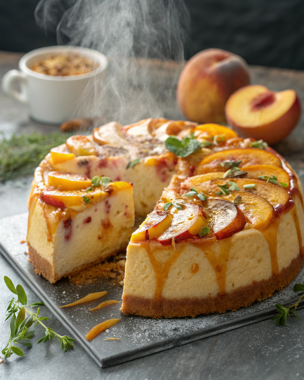 Gâteau Fanta express aux pêches