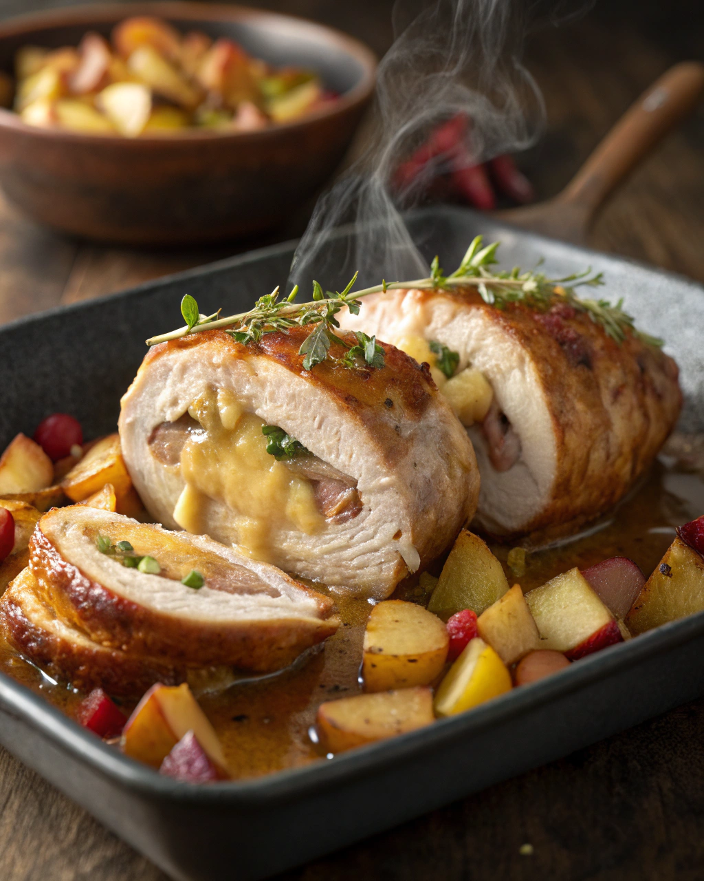 Filets de porc jus pomme